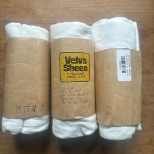 3 Men's Velva sheen White Cotton Roll Tees Size Large